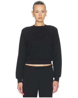 ÉTERNE Shrunken Raglan Sweatshirt - Black
