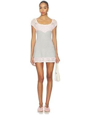 Frankie's Bikinis Lover Cloud Knit Mini Dress - White