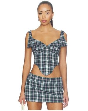 GUIZIO Chamonix Corset Top - Blue