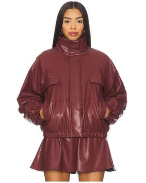 Lovers + Friends Jordan Faux Leather Jacket - Red