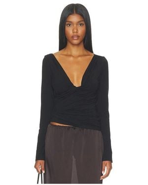 The Line By K Umi Long Sleeve Top - Black