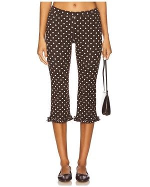 RAT BOI Ruffle Capri Trousers - Black