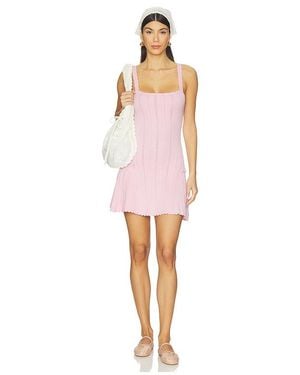 MAJORELLE Avielle Pointelle Mini Dress - Pink