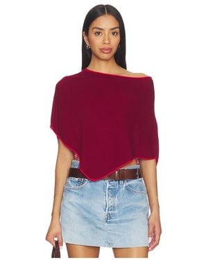 Frankie's Bikinis Scout Knit Poncho En Ember En Color Rojo Talla (También En S/M)