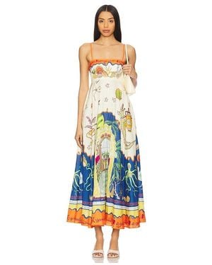 ALÉMAIS Surrealist Summer Sundress - White