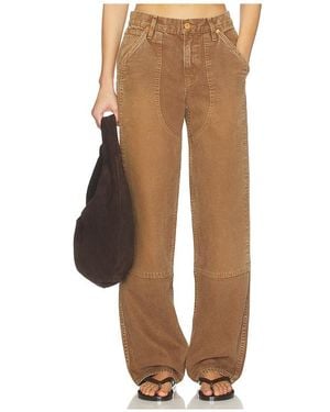 SLVRLAKE Denim Tess Worker Low Rise Relaxed Curve Pant - Multicolor