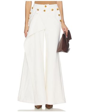 Monse Pantalón Con Trabillas Cascade Sailor Tailored En Talla (También En 4, 6) - Blanco