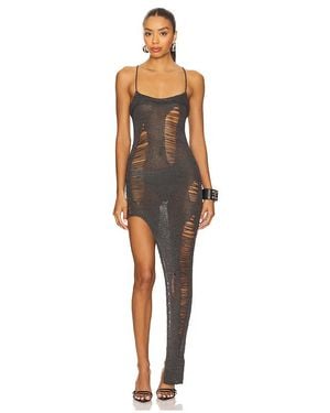 Jaded London Laddered Knit Bandeau Dress - Black