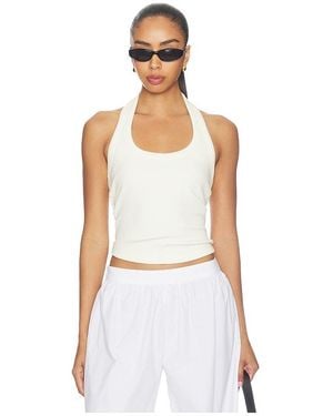 Pistola Nattie Modal Halter Tank Top - White