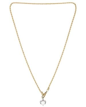 Shashi Heart Georgian Cut Pendant Necklace - Metallic