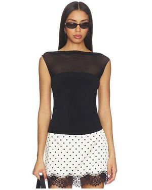 superdown Genesis Cap Sleeve Top - Black