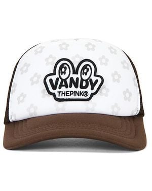 VANDY THE PINK Eye Logo Patch Trucker Hat - White