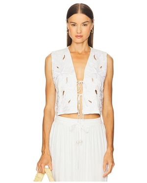 Leslie Amon Coral Reef Vest - White