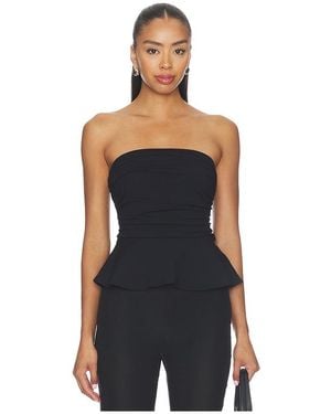 Susana Monaco Tube Gathered Flare Top - Black