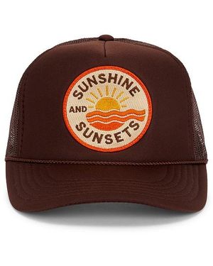 Friday Feelin Sunshine & Sunsets Hat - Brown
