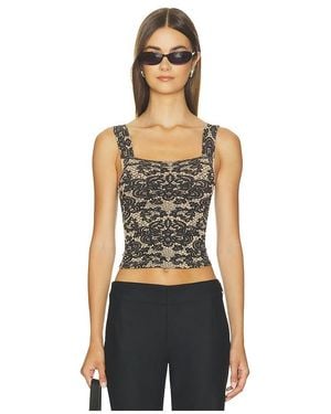 Free People Top Sin Mangas Lace Up En Color Negro Talla (También En Xs/S)