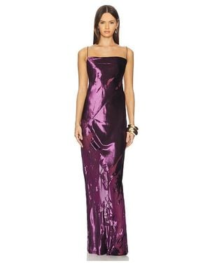 The Sei Cowl Bias Gown - Purple