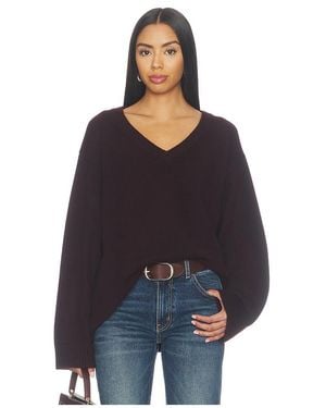 FRAME The Cashmere Relaxed V Jumper - Black