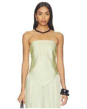 Enza Costa Fluid Twill Scarf Top - Natural