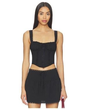 MORE TO COME Elaine Corset Top - Black