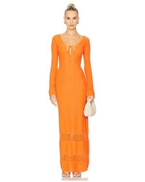 Asta Resort Kleid Aus Häkelspitze Rita - Orange