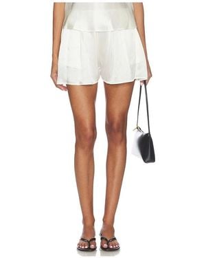 Enza Costa Silk Satin Mini Short - White