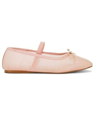 RAYE Mesh Bow-Accent Ballet Flats - Pink