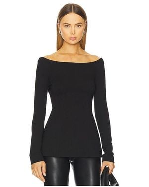 FAVORITE DAUGHTER Cold Shoulder Top - Black