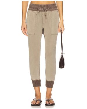 James Perse Mixed Media Pant - Natural