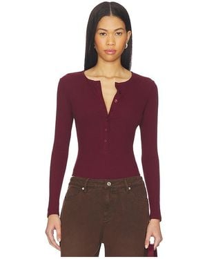 SNDY'S Henley Bodysuit - Purple