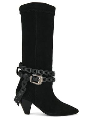 Free People Bridget Belt Slouch Boot - Black