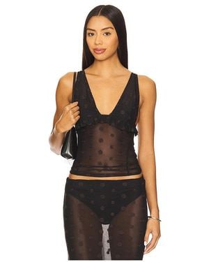 Bec & Bridge Karla V Neck Top - Black