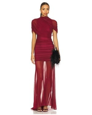 Amanda Uprichard X Revolve Evianna Mesh Gown - Red