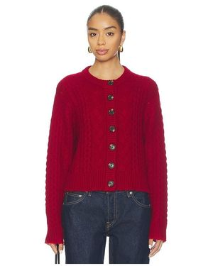 RE/DONE Cardigan Cable En Color Rojo Talla (También En Xs, S, M)