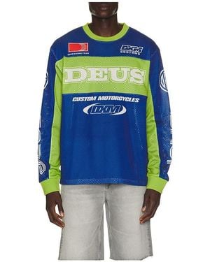 Deus Ex Machina Jersey Shirt - Blau
