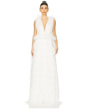SAU LEE Sabrina Gown - White