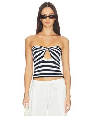 Lovers + Friends Ebony Stripe Knit Tube Top - Blue