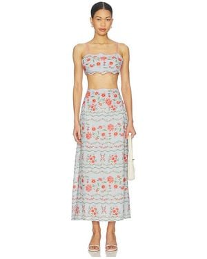 Saylor Vestido Tashi En Color Rosado Talla (También En S, Xs, M, Xl) - Blanco