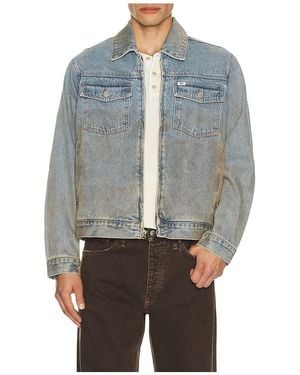 Obey Base Trucker Jacket - Blue