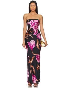 Rococo Sand Maxi Strapless Dress - Red