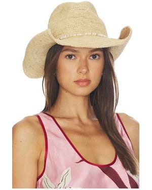 Hat Attack Raffia Cowboy Hat - Pink