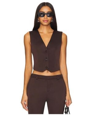 SER.O.YA Edwina Havey Satin Vest - ブラウン