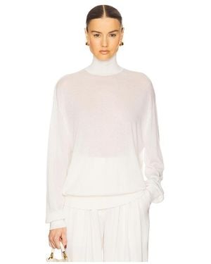 Helsa Madeira Turtleneck - White