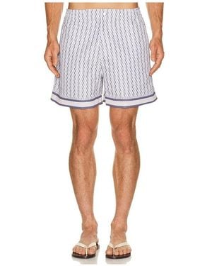 CHE Galliano Border Swim Short - White