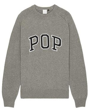 Pop Trading Co. Sudadera Deportiva Cuello Redondo Knitted Arch En Color Gris Talla (También En S, Xl/1X)