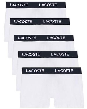 Lacoste 5-Pack Stretch Cotton Trunks - Blue