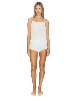 Flora Nikrooz Karina Solid Chiffon Cami Short Set - White