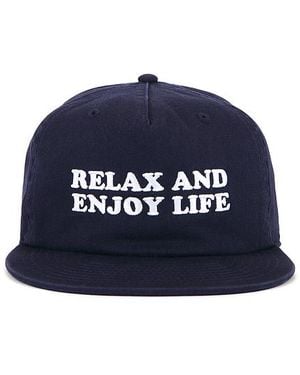 Free & Easy Relax 5 Panel Strapback Hat - Blue