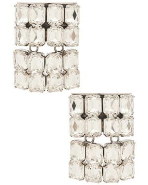 Area Ohrringe Crystal Pave - Weiß