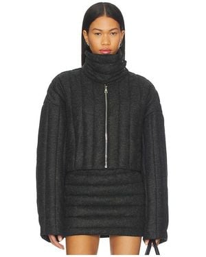 LAQUAN SMITH Funnel Neck Jacket - Black